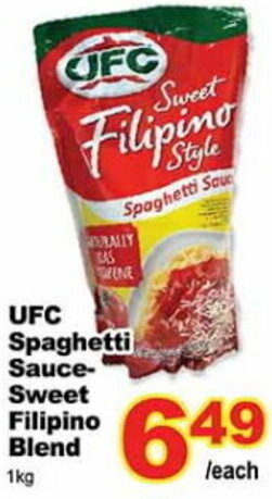 T&T Supermarket UFC Spaghetti Sauce-Sweet Filipino Blend 1 kg offer