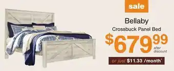 Ashley Furniture Bellaby crossbuck panel bed offer