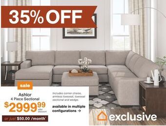 Ashley Furniture Ashlor 4 piece sectional offer