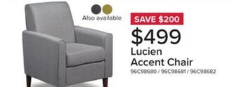 Leon's Lucien accent chair - light grey offer