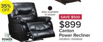Leon's Canton power recliner - black offer