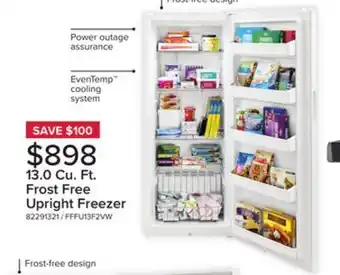 Leon's Frigidaire white frost free upright freezer (13 cu. ft.) - fffu13f2vw offer