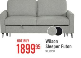 The Brick Wilson linen-look fabric sleeper sofa - solis grey offer