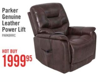 The Brick Parker genuine leather power lift recliner - brown offer