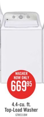 The Brick Ge 4.4 cu. ft. top-load washer with sanifresh cycle - gtw331bmrws offer