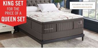 The Brick Stearns & foster founders collection crystal palace pillowtop king mattress set offer