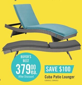 The Brick Cuba lounger - blue offer