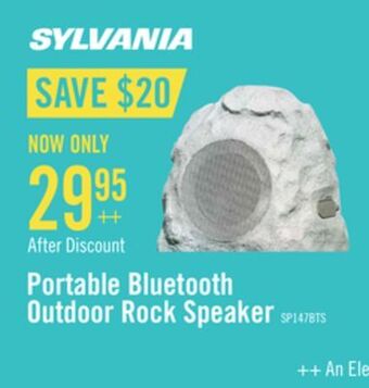 The Brick Sylvania sp147 portable bluetooth outdoor rock speaker offer
