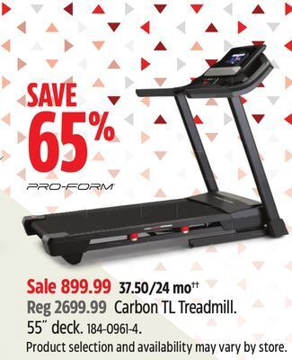 Canadian Tire Pro-form carbon tl treadmill offer