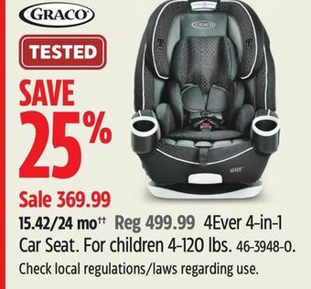 Canadian Tire Graco 4ever 4-in-1 car seat offer