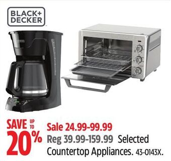Canadian Tire Black & decker selected countertop appliances offer