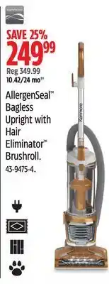 Canadian Tire Kenmore allergenseal bagless upright with hair eliminator brushroll offer