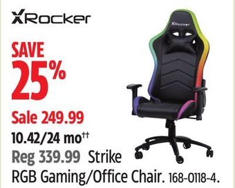 Canadian Tire X rocker strike rgb gaming/office chair offer