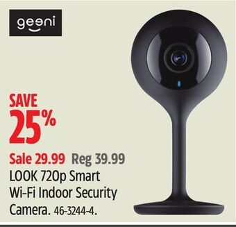 Canadian Tire Geeni look 720p smart wi-fi indoor security camera offer