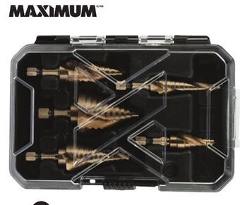 Canadian Tire Maximum 5-pc cobalt step drill set with hard case offer