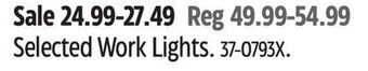 Canadian Tire Selected work lights offer