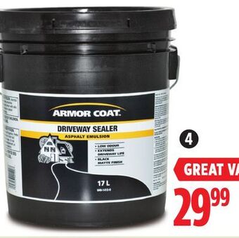 Canadian Tire Armor coat driveway sealer, 17l offer