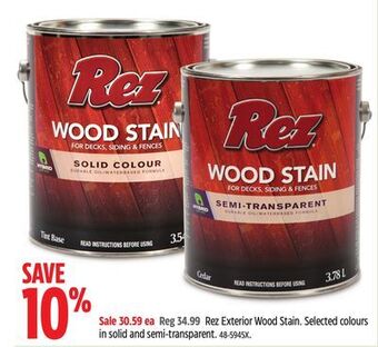 Canadian Tire Rez exterior wood stain offer