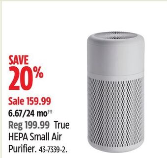 Canadian Tire Noma true hepa small air purifier offer