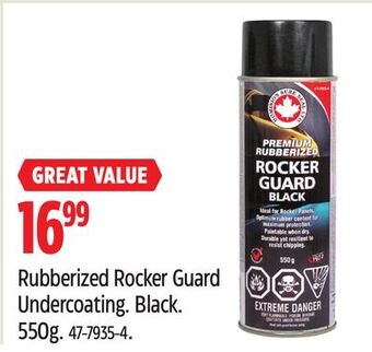 Canadian Tire Dominion sure seal rubberized rocker guard undercoating offer