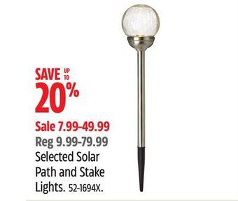 Canadian Tire Noma selected solar path and stake lights offer