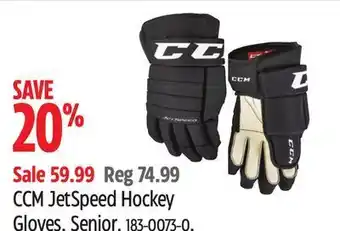 Canadian Tire Ccm jetspeed hockey gloves, senior offer