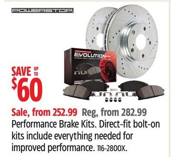 Canadian Tire Powerstop performance brake kits offer