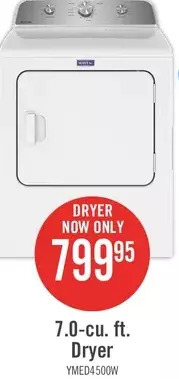 The Brick Maytag 7.0-cu. ft. dryer offer