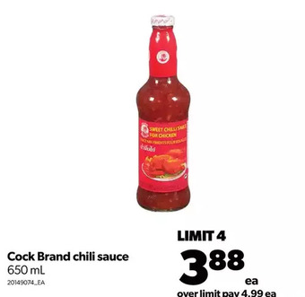 Real Canadian Superstore Cock brand chili sauce offer