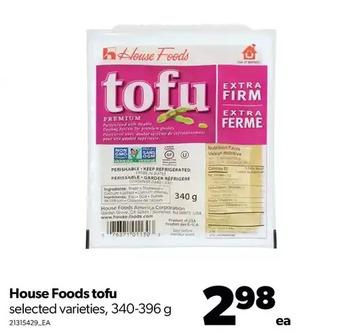 Real Canadian Superstore House foods tofu offer