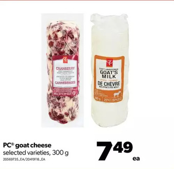 Real Canadian Superstore Pc goat cheese offer