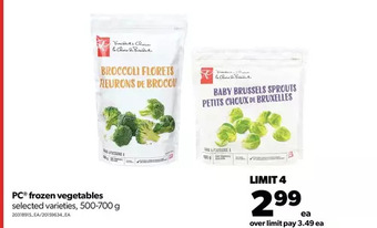 Real Canadian Superstore Pc frozen vegetables offer
