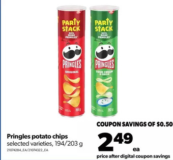 Real Canadian Superstore Pringles potato chips offer