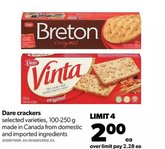 Real Canadian Superstore Dare crackers offer