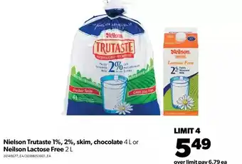 Real Canadian Superstore Neilson trutaste 1%, 2%, skim, chocolate or neilson lactose free offer