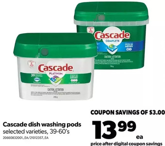 Real Canadian Superstore Cascade dish washing pods offer