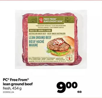 Real Canadian Superstore Pc free from lean ground beef offer