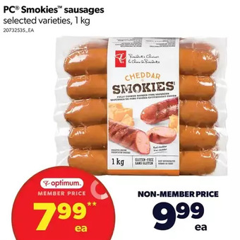 Real Canadian Superstore Pc smokies sausages offer