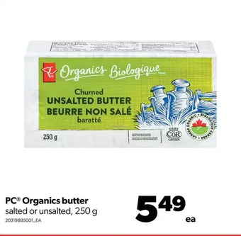 Real Canadian Superstore Pc organics butter offer