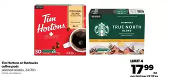 Real Canadian Superstore Tim hortons or starbucks coffee pods offer