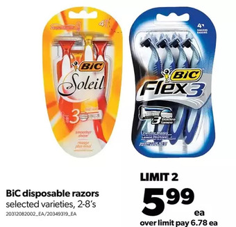 Real Canadian Superstore Bic disposable razors offer