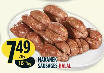 Marché Adonis Makanek sausages offer