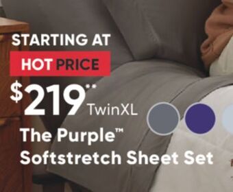 Sleep Country The purple softstretch sheet set offer