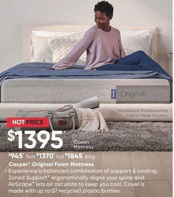 Sleep Country Casper® original foam mattress offer