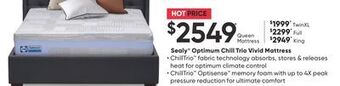 Sleep Country Sealy® optimum chill trio vivid mattress offer
