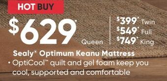 Sleep Country Sealy® optimum keanu mattress offer