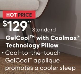 Sleep Country Gelcool with coolmax technology pillow offer
