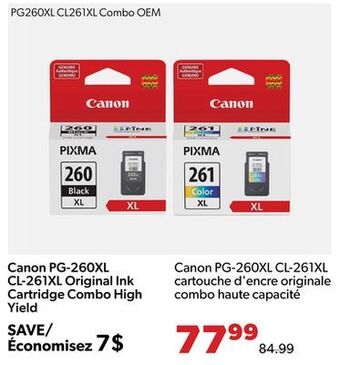 Shopper+ Canon pg-260xl cl-261xl original ink cartridge combo high yield offer