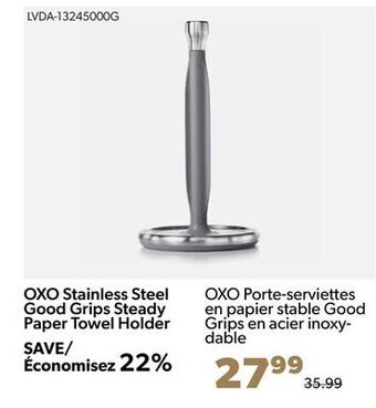 Shopper+ Oxo stainless steel good grips steady paper towel holder offer
