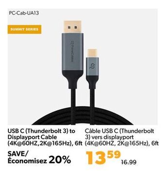 Shopper+ Usb c (thunderbolt 3) to displayport cable (4k@60hz,2k@165hz), 6ft offer